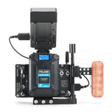CGPro Compact Camera Half Cage Rig Compatible Monitor/Camera With NATO Left Handle Wooden Grip
