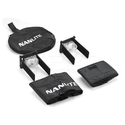 NanLite BD-PT15C+EC Barndoor with eggcrate for PavoTube 15C Lighting Accessories - CINEGEARPRO