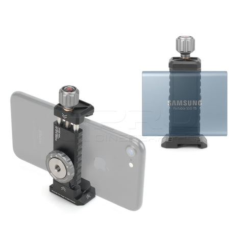 Vlogger Universal Adapter For Mobilephone and SSD Built-in Cold Shoe Mount And 1/4 threaded holes