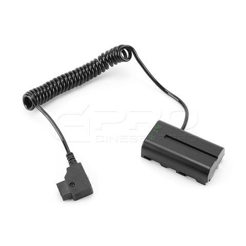 CGPro NP-F970/550 D-Tap Dummy Battery DC Coupler w/ Reverse Polarity Protection