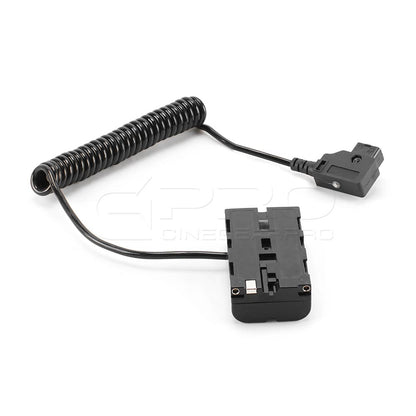CGPro NP-F970/550 D-Tap Dummy Battery DC Coupler w/ Reverse Polarity Protection