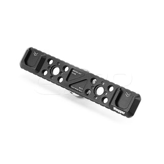 Vlogger Dual Cold Shoe Bracket Extension Bar with Built-in 1/4" and 3/8" Threads