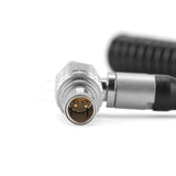 CGPro D-Tap To 2 Pin 0B male Right Angle Coiled Power Cable