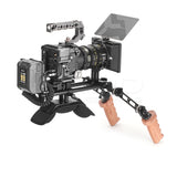 CGPro Pro Camcorder Shoulder Rig With Manfrotto QR Base Plate & ARRI Rosette Wooden Dual Handgrip
