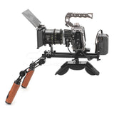 CGPro Pro Camcorder Shoulder Rig With Manfrotto QR Base Plate & ARRI Rosette Dual Handgrip