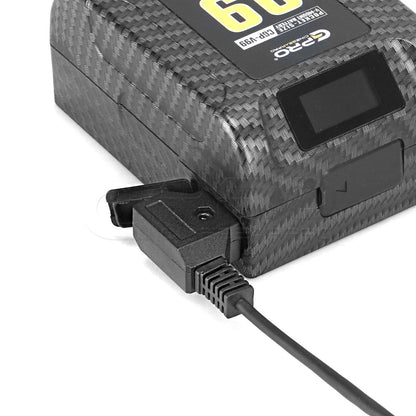 CGPro Coiled D-Tap Male to DC 5.5x2.5mm Locking Cable