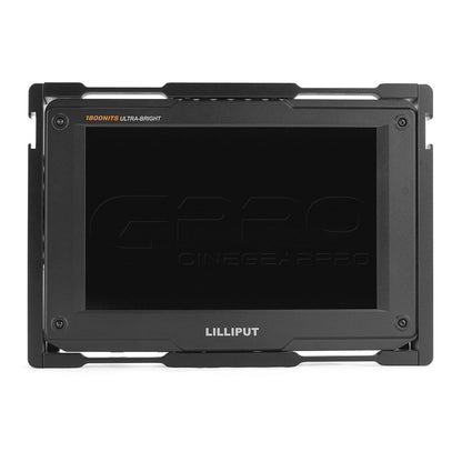 CGPro LILLIPUT H7 H7S 7 Inch 4K Monitor Cage Kit Protective Armor With 1/4" Mounting Points & Shoe Mounts