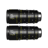 DZOFILM CATTA ACE 35-80 & 70-135mm T2.9 FF Cine Zoom Dual Lens Bundle PL&EF Interchangeable Mount