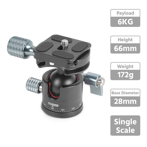 CINEGRIPPRO 6Kg Payload Panoramic Ball Head