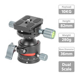 CINEGRIPPRO 10Kg Payload Panoramic Ball Head Single Scale