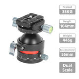 CINEGRIPPRO 35Kg Payload Panoramic Ball Head Dual Scale