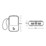 Baseus Q Pow Power Bank 3A 10000mAh Built in USB Type-C Cable Digital Display Battery - CINEGEARPRO