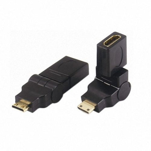 CGPro Mini HDMI type C to HDMI Type A Female 360 Degree Rotating Adapter