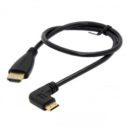 CGPro 90 degree Right angled Type C Mini HDMI to HDMI CABLE 0.5m HDMI Cable - CINEGEARPRO