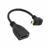 CGPro 90 Degree Down Angled Mini HDMI (D) Male to HDMI (A) Female HDTV Adapter Cable HDMI Cable - CINEGEARPRO