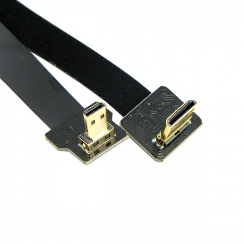 CGPro 90 Degree Down Angled FPV Mini HDMI Male to Marco HDMI Male FPC Flat Cable 20cm for Multicopter Aerial Photography HDMI Cable - CINEGEARPRO