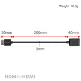 CGPro HYPER-THIN HDMI 2.0 Male to Female Adapter