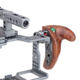 TiLTA TT-0511 Right Side Wooden Handle (with R/S button) For GH5/A7s2/FS7/RED/ARRI/A6500 Cage Side Handles - CINEGEARPRO