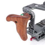TiLTA TT-0511 Right Side Wooden Handle (with R/S button) For GH5/A7s2/FS7/RED/ARRI/A6500 Cage Side Handles - CINEGEARPRO