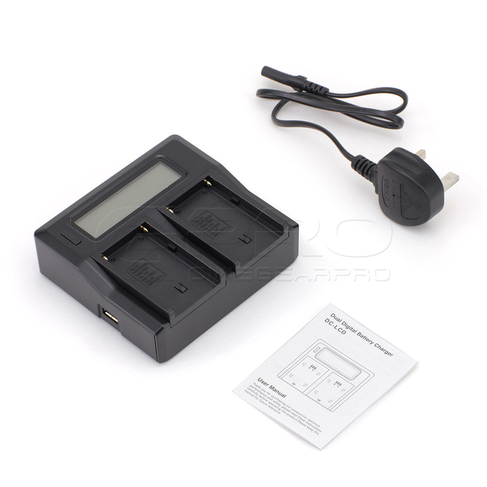 CGPro NP-F Dual Digital Battery Charger w/ LCD Display For NP-F970/750/550 Charger - CINEGEARPRO