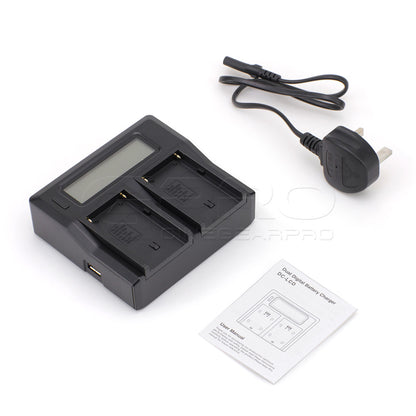CGPro NP-F Dual Digital Battery Charger w/ LCD Display For NP-F970/750/550 Charger - CINEGEARPRO