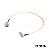 CGPro Ultra Thin Right Angled 1.0/2.3 DIN to BNC Male HD-SDI 6G-SDI Cable SDI Cable - CINEGEARPRO