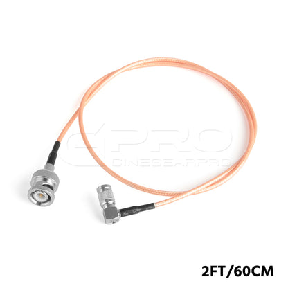 CGPro Ultra Thin Right Angled 1.0/2.3 DIN to BNC Male HD-SDI 6G-SDI Cable SDI Cable - CINEGEARPRO