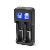 CGPro Double-Slots USB Battery Charger W/ LCD Display for Li-ion/Ni-MH 18650 18350 14500 Batteries