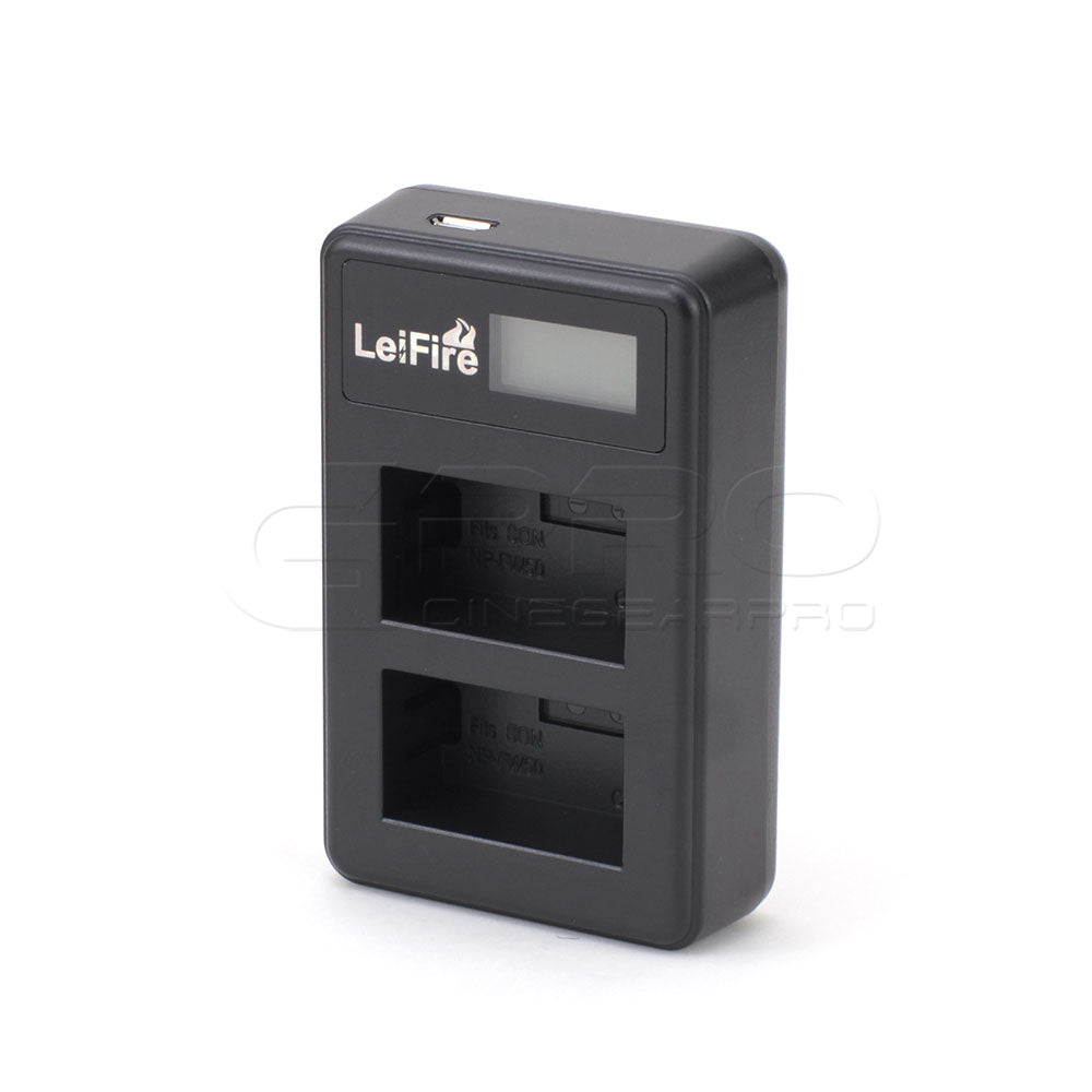 CGPro USB Dual Charger With LCD Display For NP-FW50 Battery Charger - CINEGEARPRO