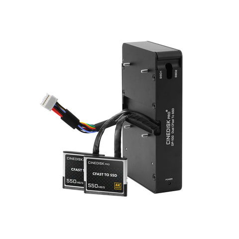 CINEDISKPRO DP-100 Dual CFast 2.0 To SSD Adapter for URSA Mini Pro, 4k, 4.6k