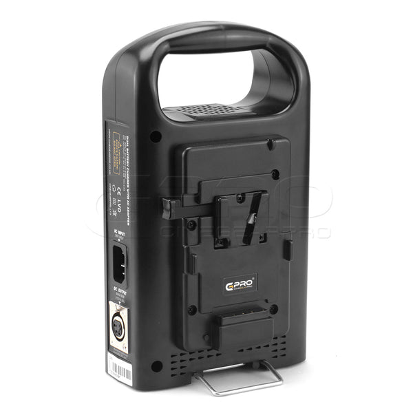 CGPRO VC-2CH Dual Channel Charger For Professional V-Lock Li-ion Camera Batteries Charger - CINEGEARPRO