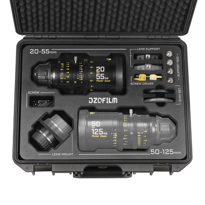 DZOFILM Pictor Zoom 20-55mm T2.8 Super35 Cinema Lens (PL&EF interchangeable Mount, Black)