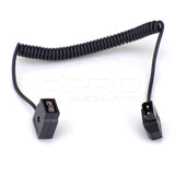 CGPro Coiled D-TAP Male to Female 2 Pin Extension Cable for DSLR Rig Power Cable - CINEGEARPRO