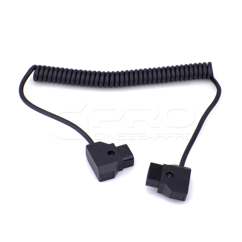 CGPro Coiled D-TAP Male to Male 2 Pin Extension Cable for DSLR Rig Power Cable - CINEGEARPRO