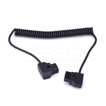CGPro Coiled D-TAP Male to Male 2 Pin Extension Cable for DSLR Rig Power Cable - CINEGEARPRO