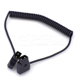CGPro Coiled D-TAP Male to Male 2 Pin Extension Cable for DSLR Rig Power Cable - CINEGEARPRO