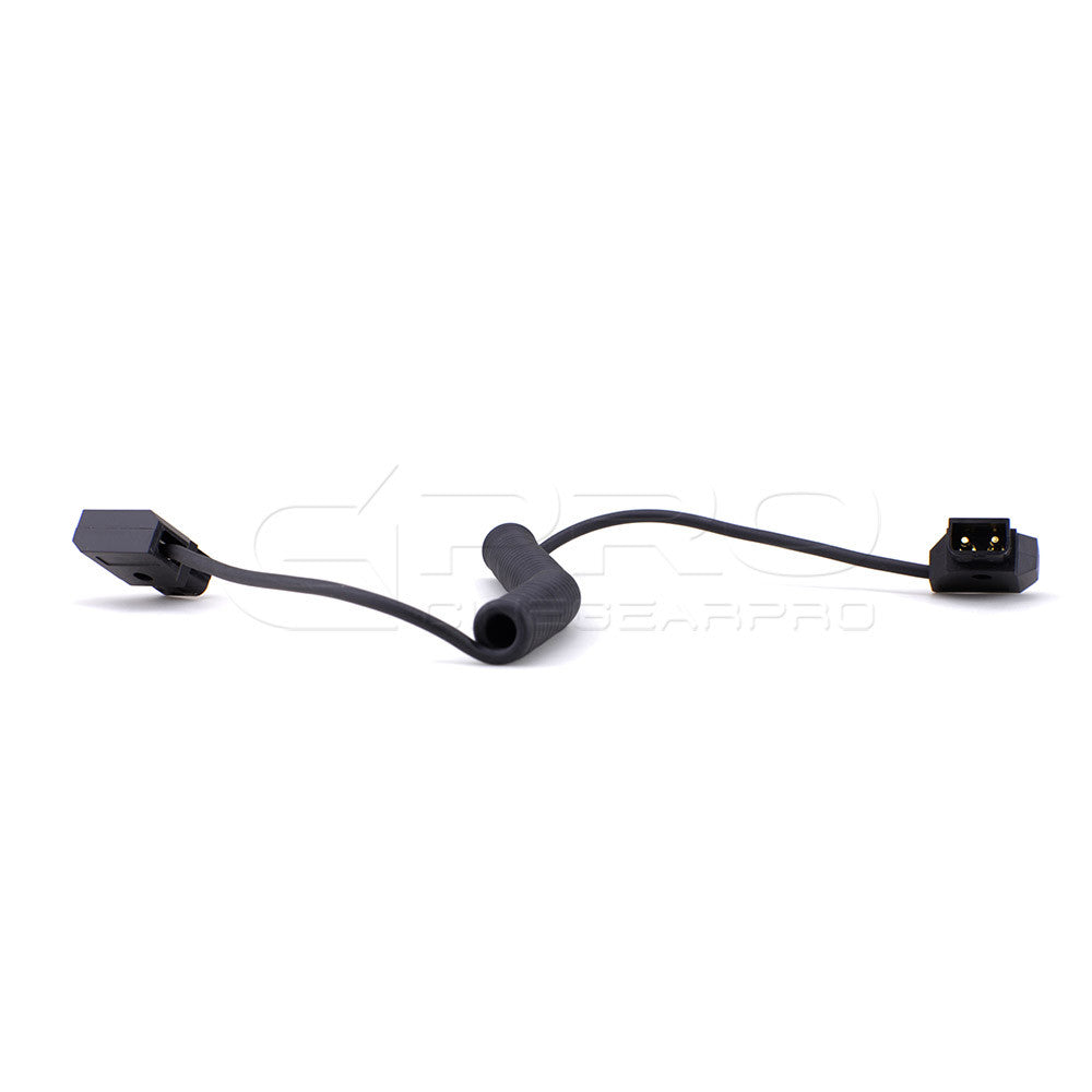 CGPro Coiled D-TAP Male to Male 2 Pin Extension Cable for DSLR Rig Power Cable - CINEGEARPRO