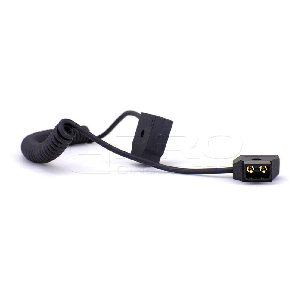 CGPro Coiled D-TAP Male to Female 2 Pin Extension Cable for DSLR Rig Power Cable - CINEGEARPRO