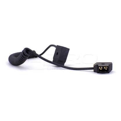CGPro Coiled D-TAP Male to Female 2 Pin Extension Cable for DSLR Rig Power Cable - CINEGEARPRO