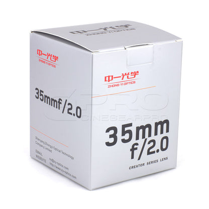 Mitakon ZY-Optics CREATOR 35mm f/2 Lens Lens - CINEGEARPRO
