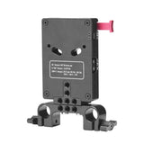 Nitze N21-D7 Mini V Mount Battery Plate with 15mm Rold Clamp