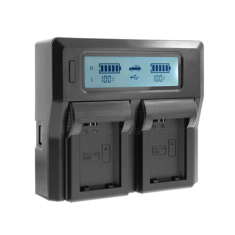 CGPro NP-FW50 Dual Digital Battery Charger w/ LCD Display For NP-FW50