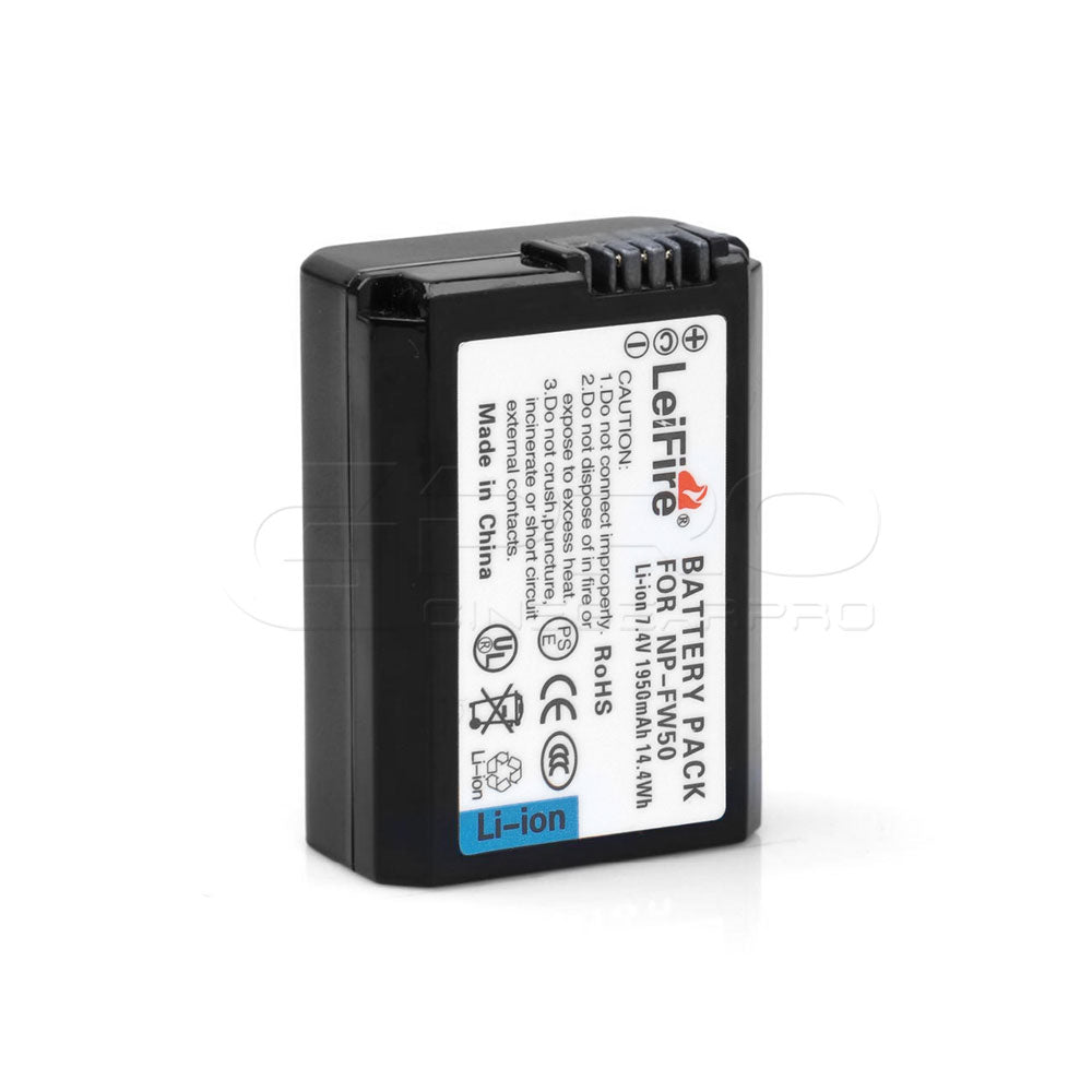 CGPro FW-50 NP-FW50 Lithium-Ion Rechargeable Battery for Sony Alpha a6500/a6400/a6300/a7II/a7S/a7SII Battery - CINEGEARPRO