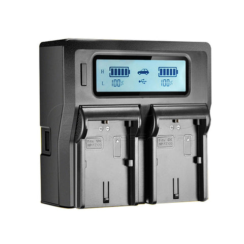 CGPro NP-FZ100 Dual Digital Battery Charger w/ LCD Display For NP-FZ100