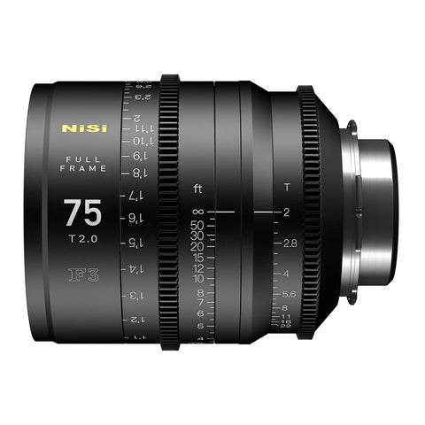 NiSi 75mm T2.0 F3 Prime Cinema Lens (PL, EF & E Mount)