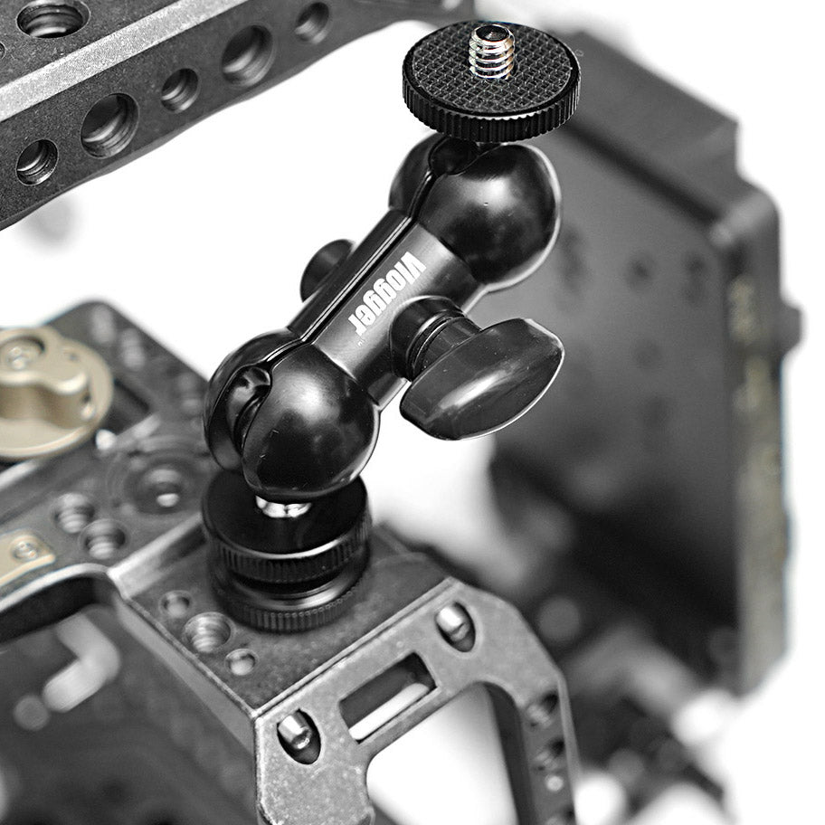 Vlogger Articulating Magic Arm with Cold Shoe Mount Double Ballheads 1/4" Screw Articulated Arms - CINEGEARPRO