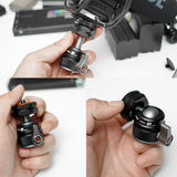Vlogger Multi-Functional Ball Head with Removable Cold Shoe Mount Maximum Payload 5KG Mount - CINEGEARPRO