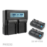 CGPro NP-F Dual Digital Battery Charger w/ LCD Display For NP-F970/750/550