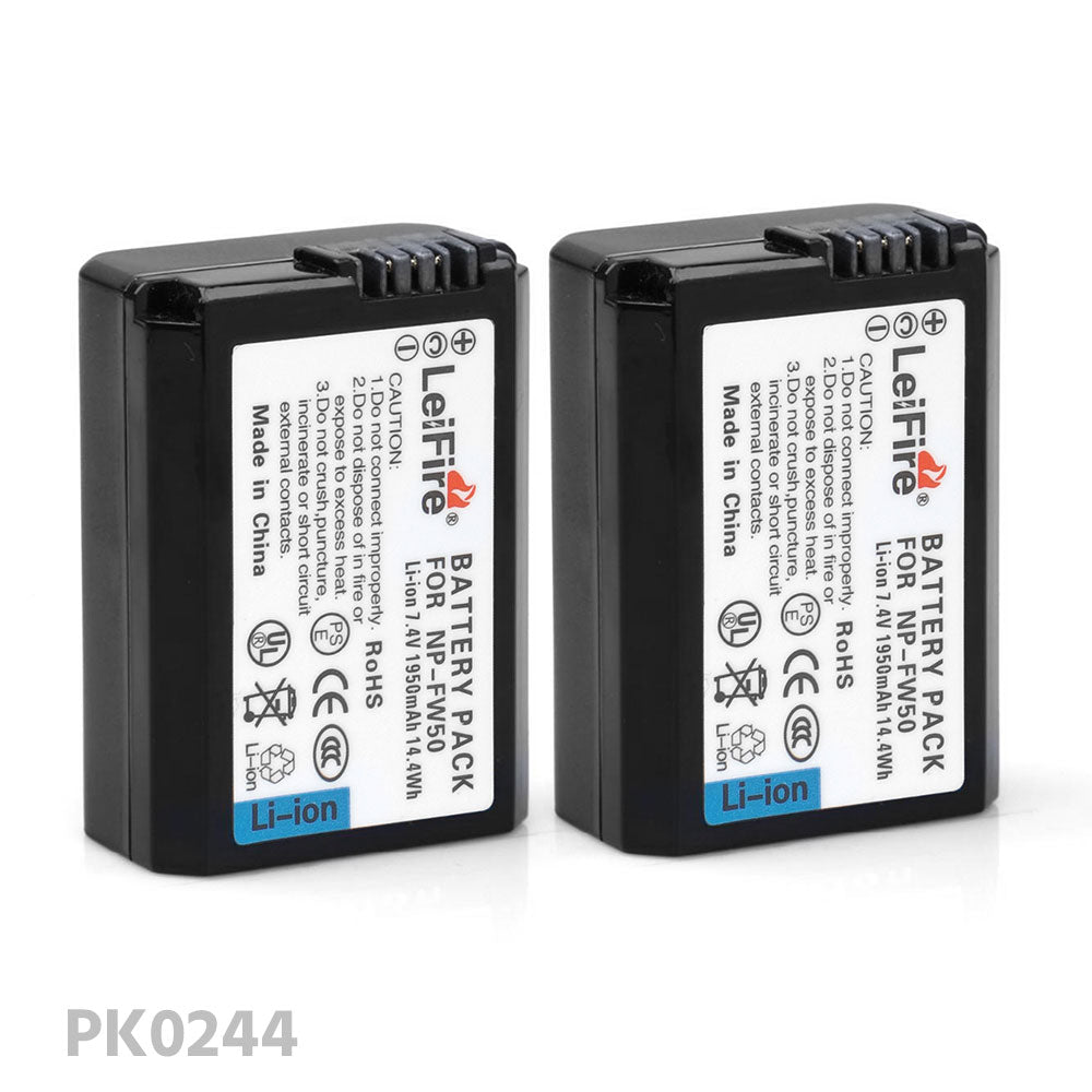 CGPro FW-50 NP-FW50 Lithium-Ion Rechargeable Battery for Sony Alpha a6500/a6400/a6300/a7II/a7S/a7SII Battery - CINEGEARPRO