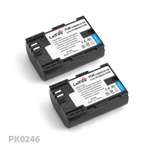 LP-E6 Replacement Battery Dual Charger Bundle Kit